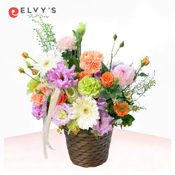 Spray arrangement in Basket | Elvy's Floral Design