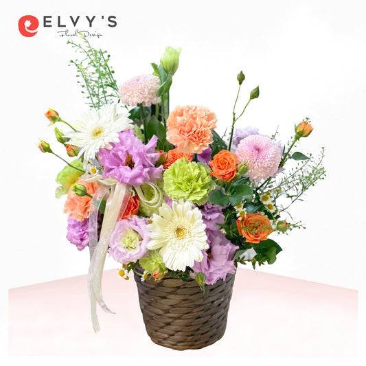 Spray arrangement in Basket | Elvy's Floral Design