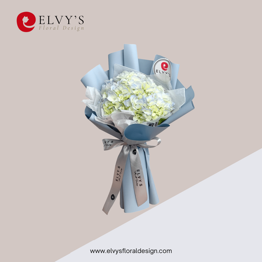 Steel Blue – Hydrangea Bouquet | Elvy's Floral Design