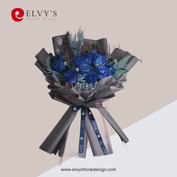 Morrocan Blue – Ecuadorian Rose Bouquet | Elvy's Floral Design