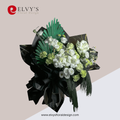 Olive Garden – White Rose & Carnation Bouquet | Elvy's Floral Design