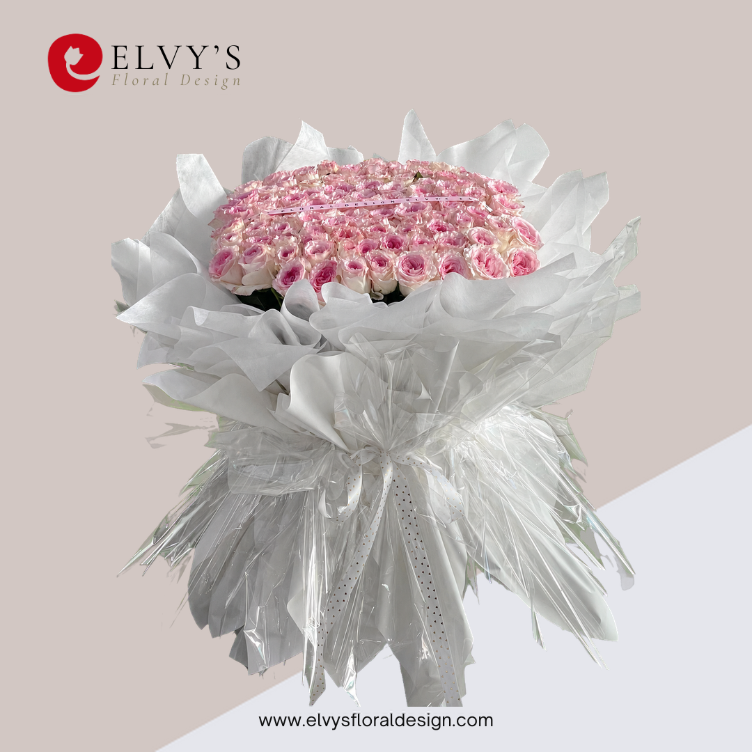 One True Love – 88 Holland Rose Bouquet | Elvy's Floral Design
