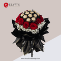 Red Auburn – Rose & Ferrero Rocher Bouquet | Elvy's Floral Design