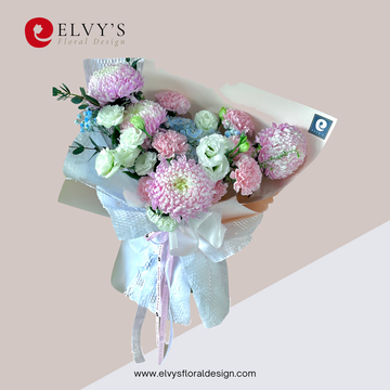 Softlight – Chrysanthemum & Hydrangea Bouquet | Elvy's Floral Design