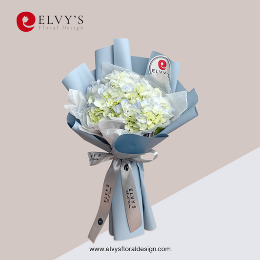 Steel Blue – Hydrangea Bouquet | Elvy's Floral Design