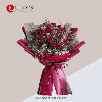 Upsdell Red – Local Rose Bouquet | Elvy's Floral Design