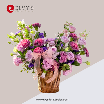 Bossanova – Lavender Rose & Carnation Basket