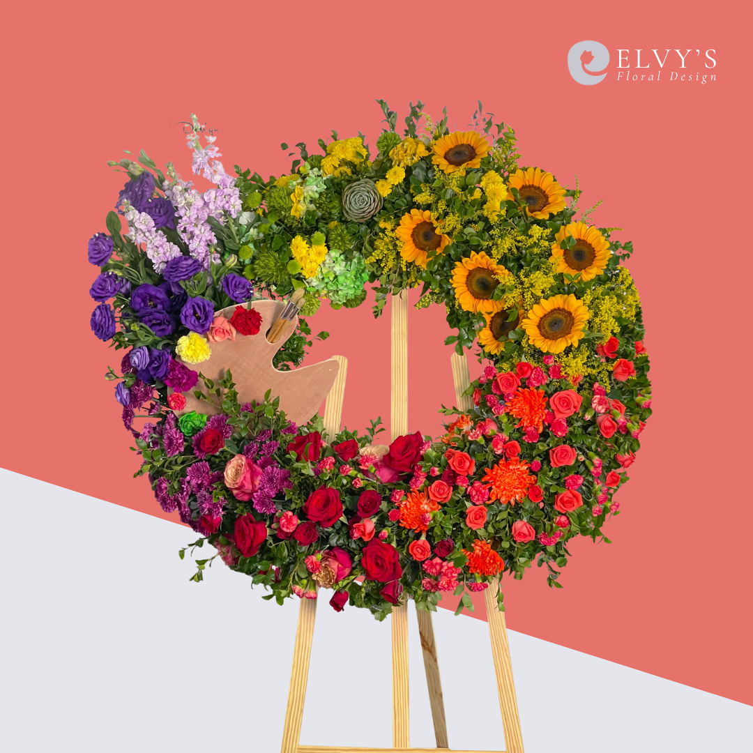 Artsy Blossoms – Art-Themed Grand Opening Flower Stand - Elvy's Floral Design