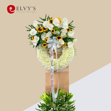 Sunshine Heartsease Haven – 5ft Sunflower Sympathy Standee