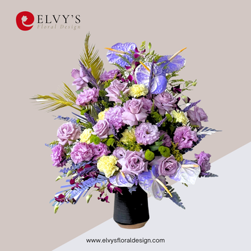 Mirth – Lilac Rose & Lisianthus Vase Arrangement