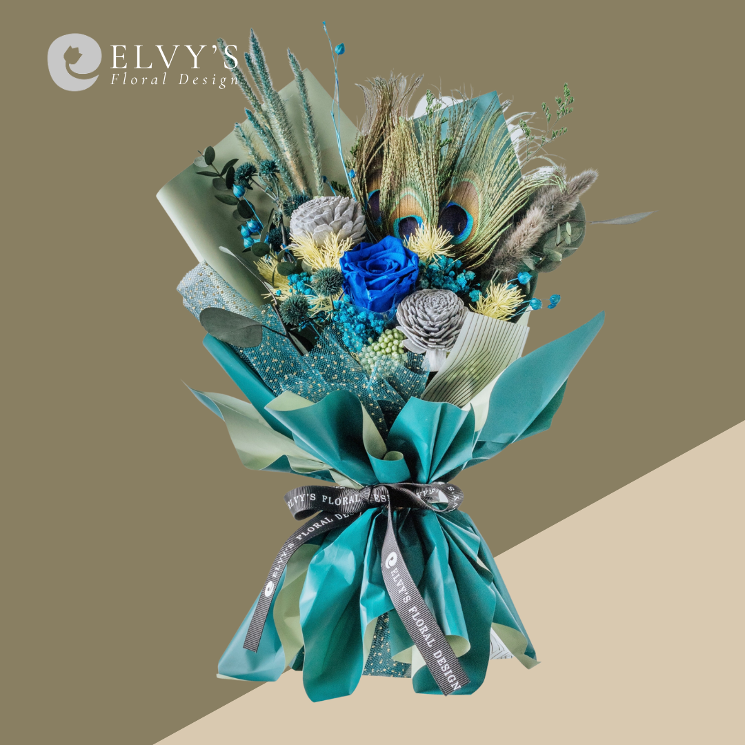 Royal – Preserved Flower Bouquet - Elvy's Floral Design
