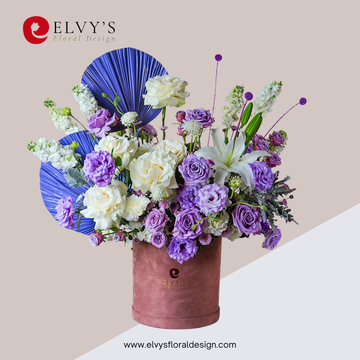 Plethora – Assorted Rose & Lisianthus Bloom Box - Elvy's Floral Design
