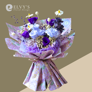 Veronica – Preserved Rose & Hydrangea Bouquet - Elvy's Floral Design