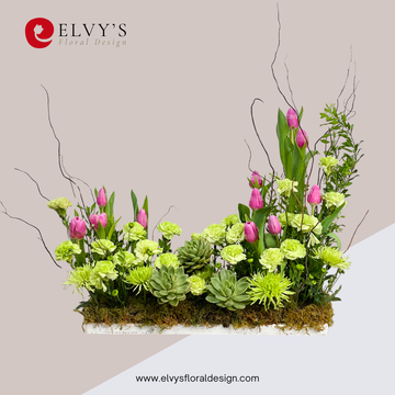 Melancholy Tribute – Garden-Style Sympathy Arrangement
