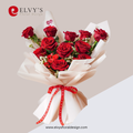 Astrid – Dozen Ecuadorian Rose Bouquet - Elvy's Floral Design