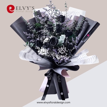 Jet Black – Dyed Rose Bouquet