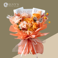 Orange Zest – Preserved Rose & Dried Orange Bouquet - Elvy's Floral Design