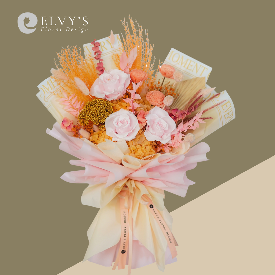 Cuddly Sassy – Preserved Flower & Sola Bouquet - Elvy's Floral Design