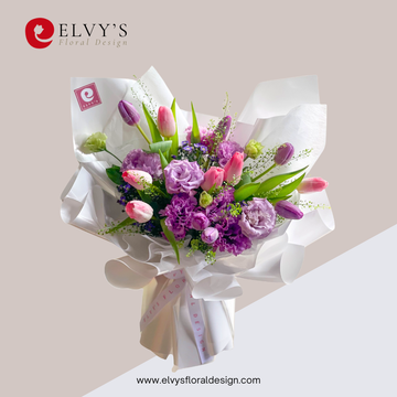 Sweet Bristol – Holland Tulip & Lisianthus Bouquet