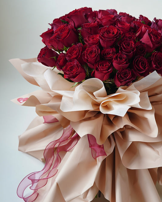 Forever Yours – 50 Red Rose Bouquet
