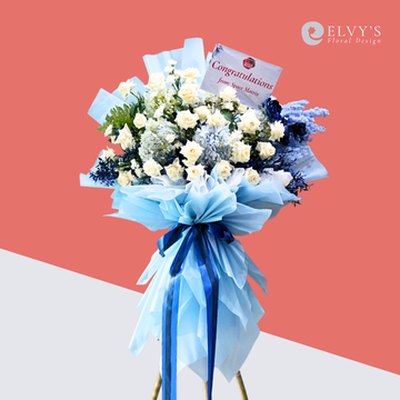 Blue Horizon – Blue & White Grand Opening Flower Stand