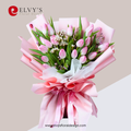 Love Spell – 24 Pink Holland Tulip Bouquet - Elvy's Floral Design