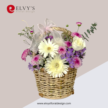 Wren – Lilac & Cream Remembrance Basket
