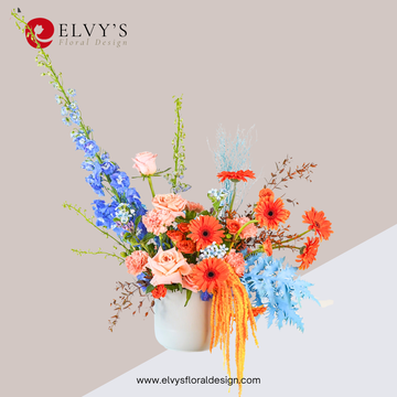 Vienna – Delphinium, Rose & Gerbera Bouquet