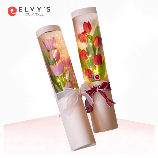 Holland Tulips in the Bliss Box | Elvy's Floral Design