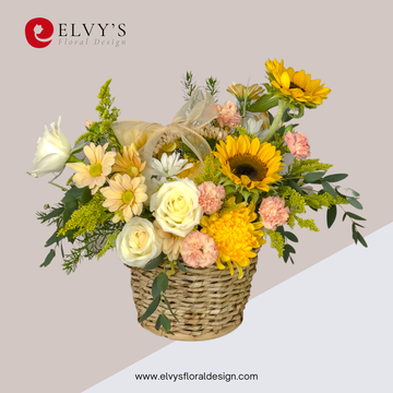 Lyric – Sunflower & Rose Remembrance Basket