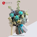 Kashmir – Ecuadorian Rose & Delphinium Bouquet - Elvy's Floral Design