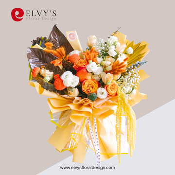 Sun-Kissed – Radiant Mixed Bouquet - Elvy's Floral Design