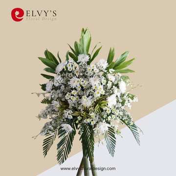 White Garden – White Sympathy Flower Stand