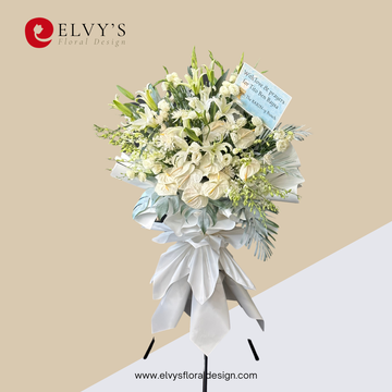Archangel – 5ft Orchid & Lily Sympathy Standee