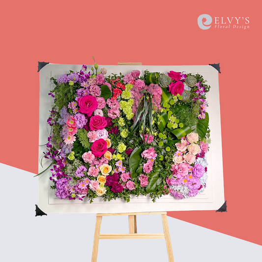 Floral Ovation – Grand Opening Flower Painting Standee - Elvy's Floral Design