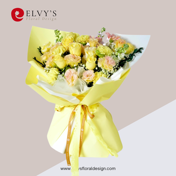 Lumiere – Yellow Rose & Lisianthus Bouquet