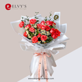 Pretty Persimmon – Pomelo Orange Rose Bouquet - Elvy's Floral Design
