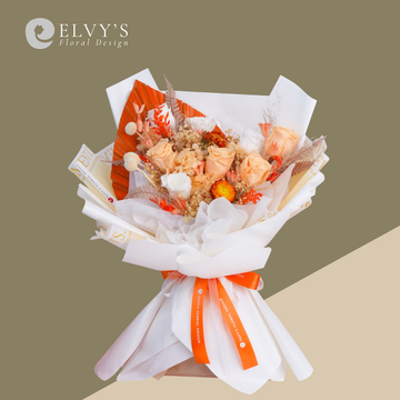 Arisonn – Preserved Rose & Hydrangea Bouquet - Elvy's Floral Design