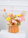 Flower in Hand Wooden Basket | Elvy's Floral Design