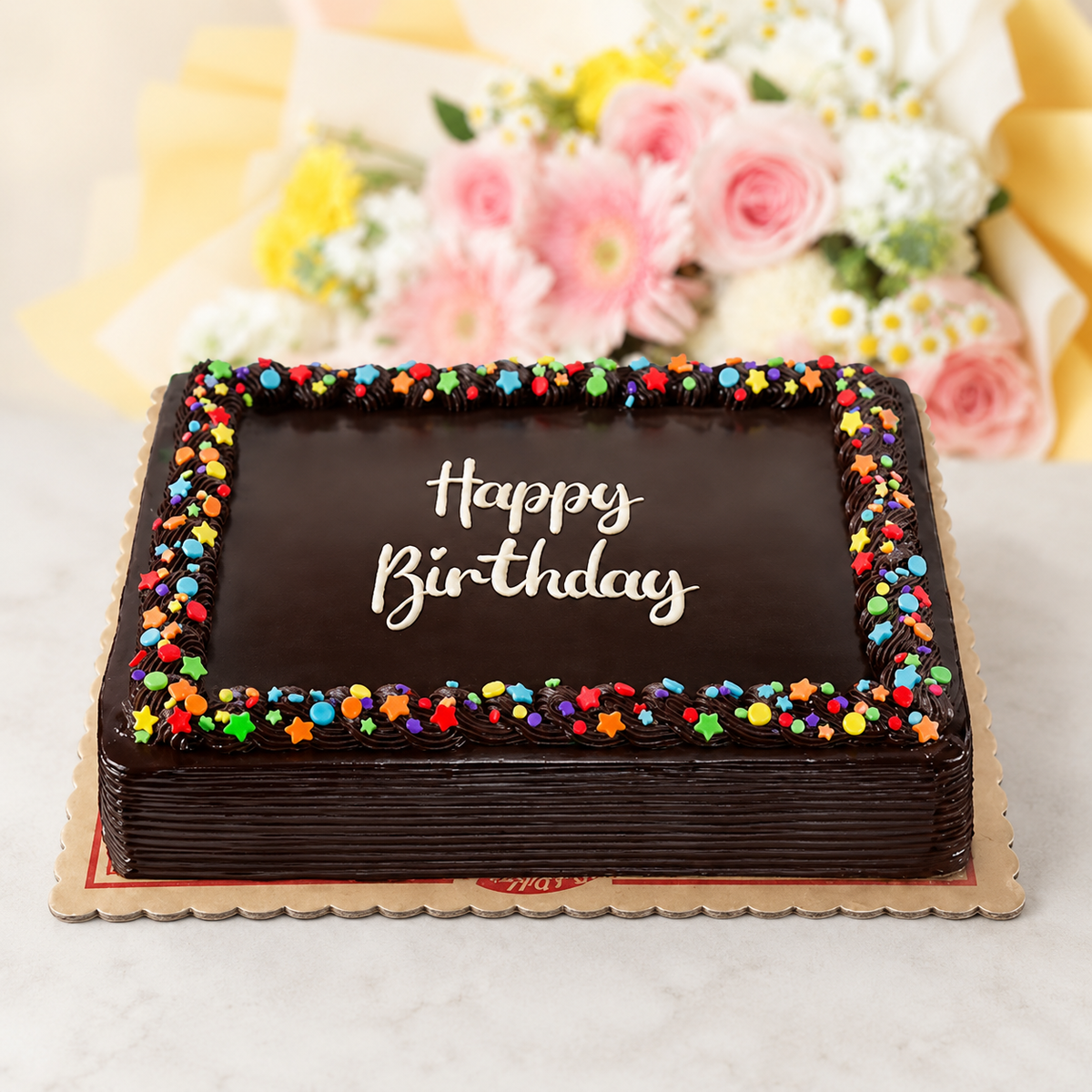 Chocolate Dedication Cake (8x12) - Elvy's Floral Design