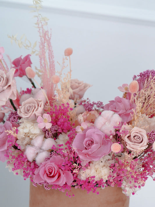 Cotton Candy Pink – Giant Dried Flower Bloom Box - Elvy's Floral Design