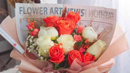 Quince Blossom – Ecuadorian Rose & Peony Bouquet - Elvy's Floral Design