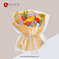 Youthful Bliss – Colorful Rose & Lisianthus Bouquet - Elvy's Floral Design