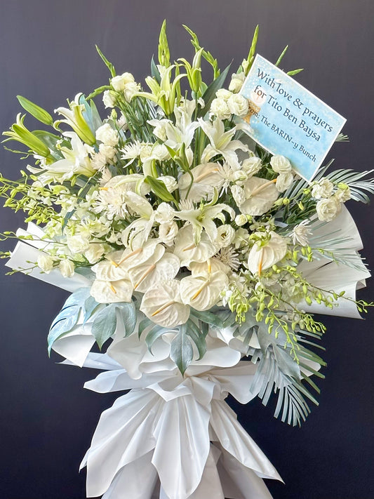 Archangel – 5ft Orchid & Lily Sympathy Standee