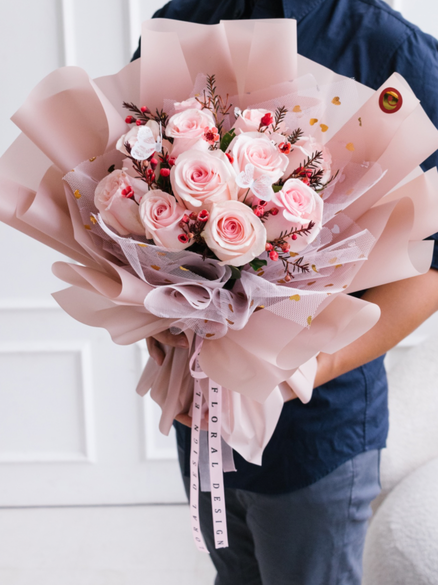 Novia Pink Ecuadorian Roses | Elvy's Floral Design