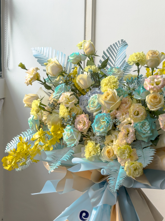 Sea and Space – Premium Rose & Orchid Bouquet