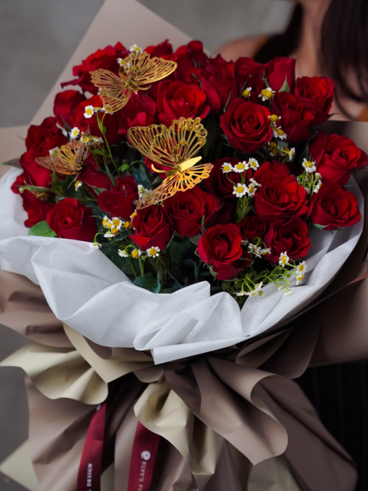 Radish Red – 48 Red Philippine Rose Bouquet