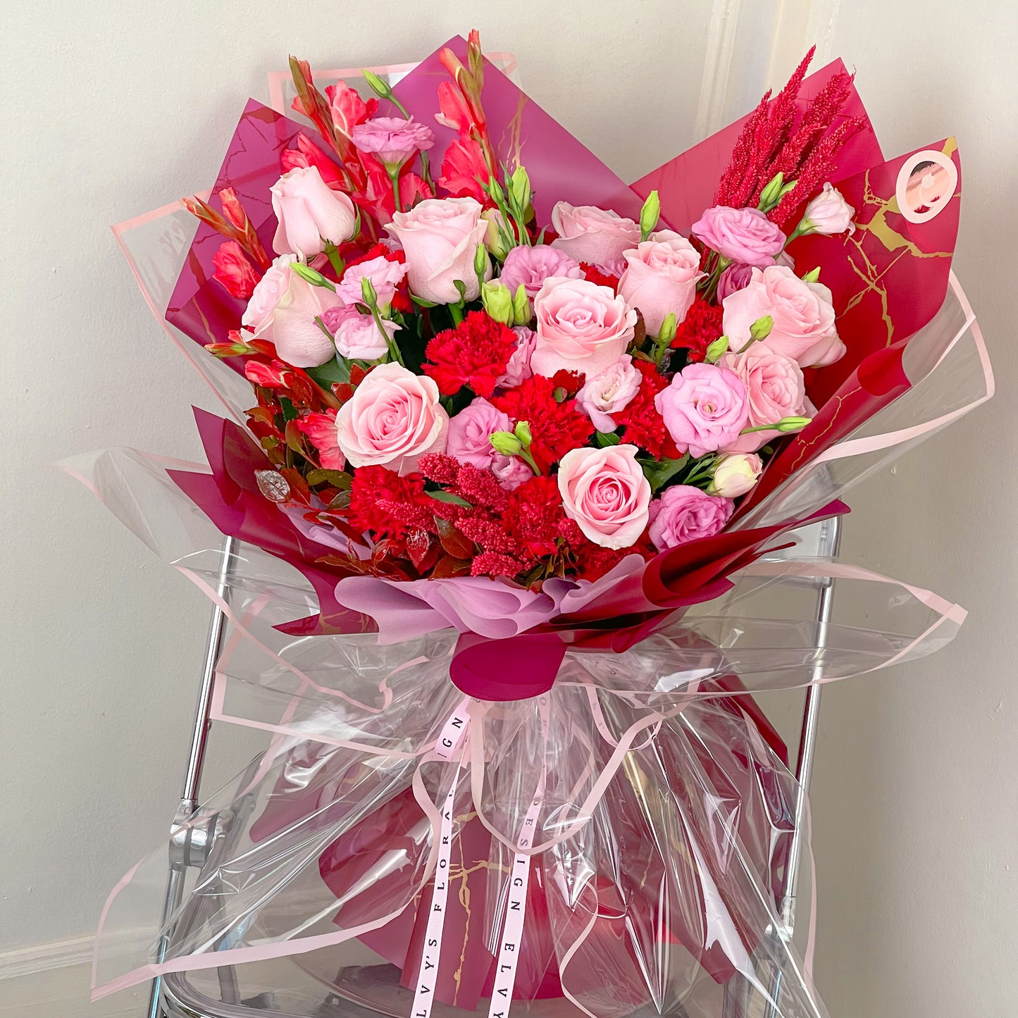 Elegance of Red and Pink Flowers | Elvy's Floral Design