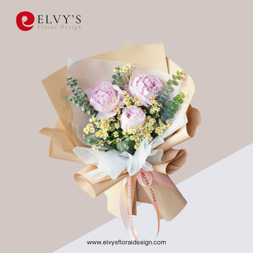 Peony Sunday – 3 Pink Peony Bouquet