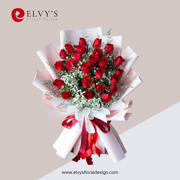 Soft Rouge – 24 Red Rose Bouquet